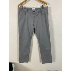 Calvin Klein Slim-Fit Stretch Chino Pants Men's Size 36x32 Gray‎